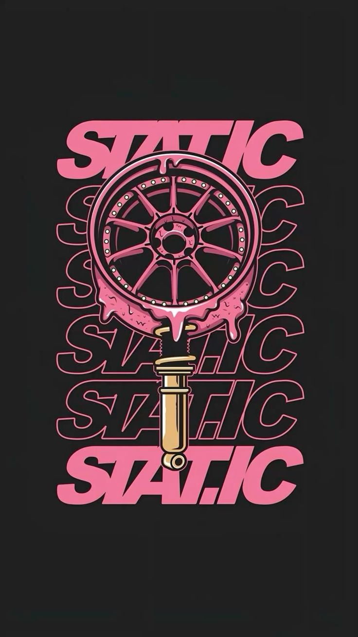 Pink static wallpaper rim